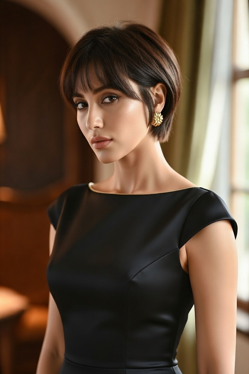 Short layered haircut